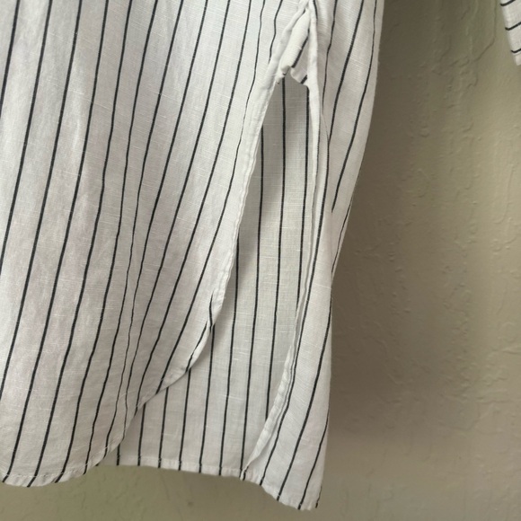 NILI LOTAN Loria Tunic Shirt Dress WITH ORIGINAL TAG Linen Cotton Stripe Size M - Picture 12 of 16